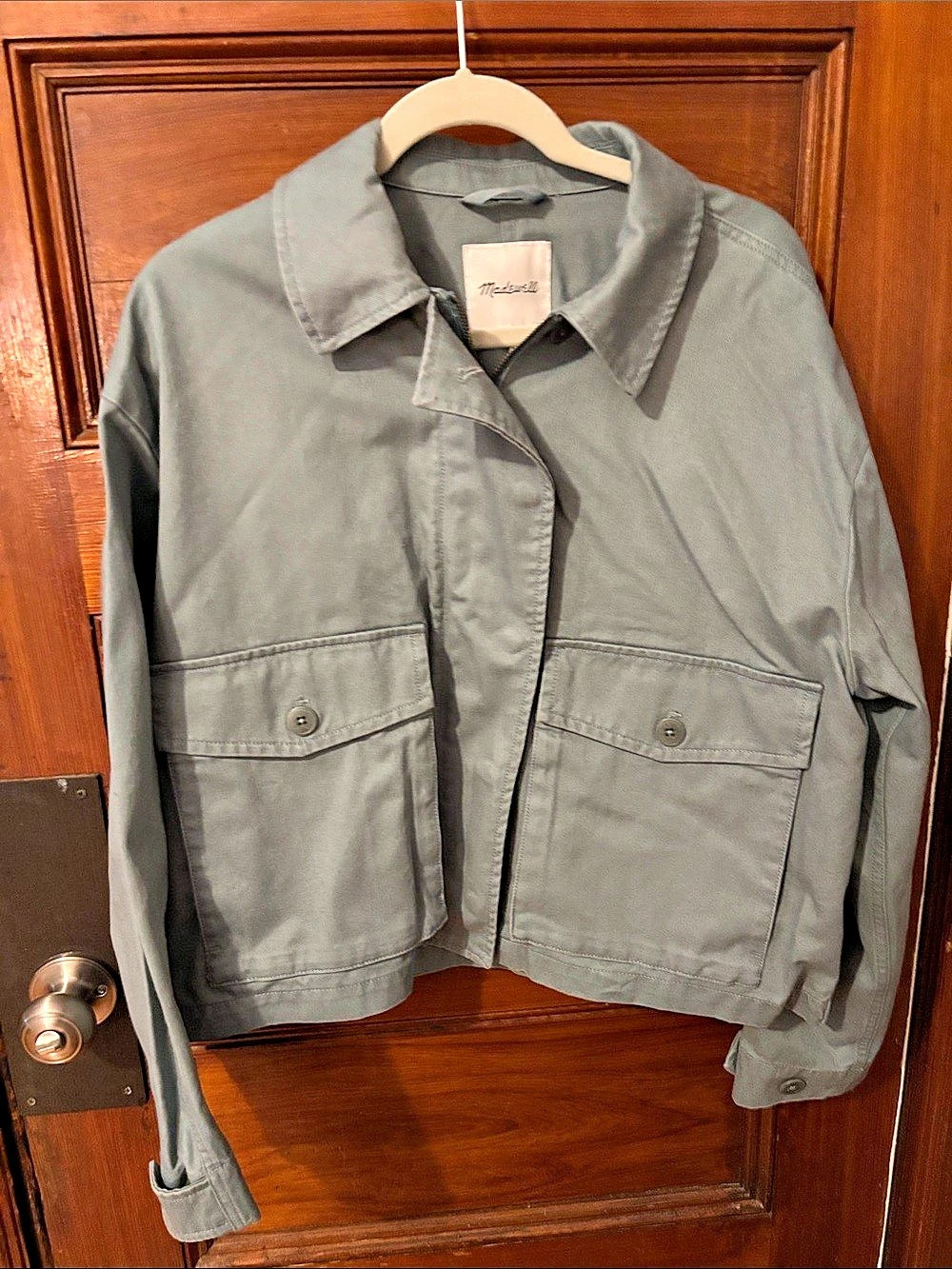 Madewell Cropped Canvas Cargo Utility Jacket